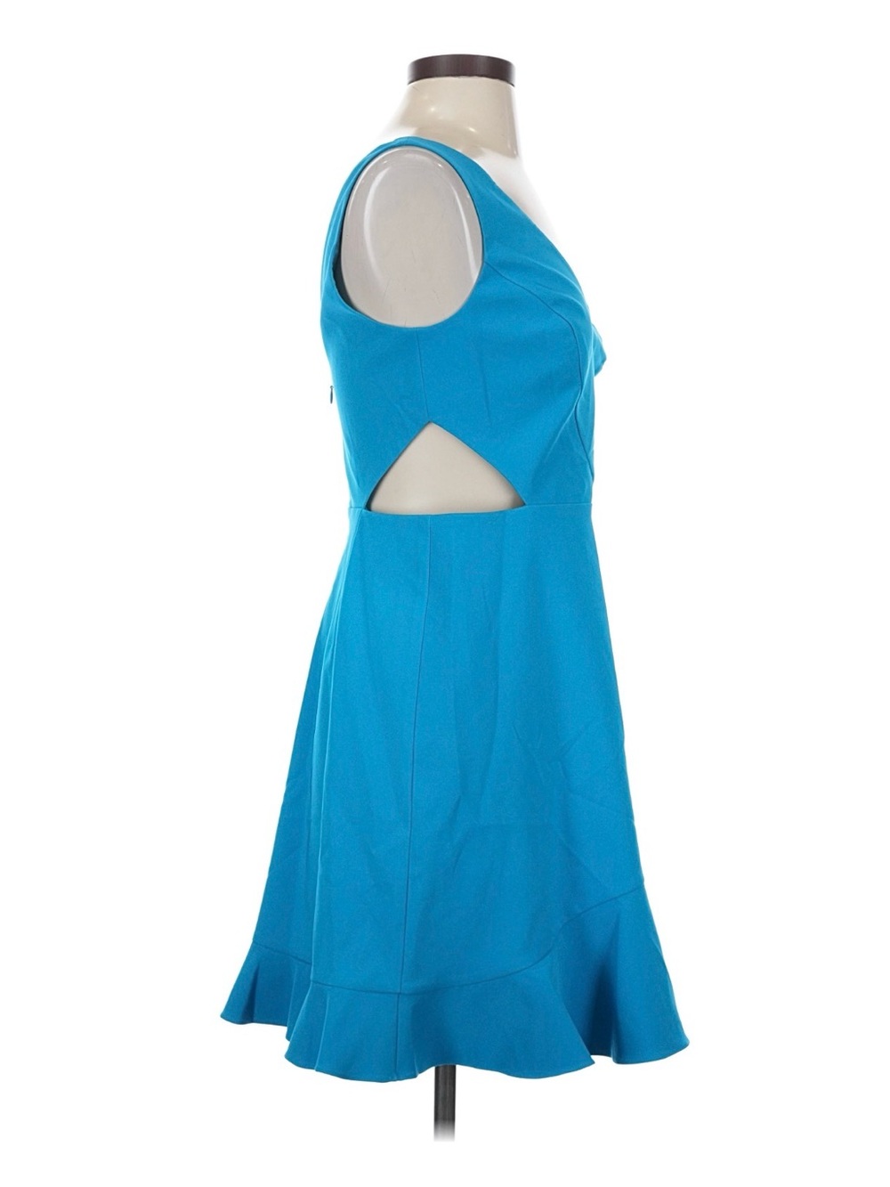 Aidan Mattox Vibrant Teal One-Shoulder Fit & Flare Dress - Picture 4 of 5